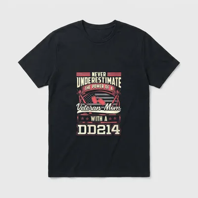Military Veteran Mom Perfect T-Shirt – Classic T-Shirt in Black