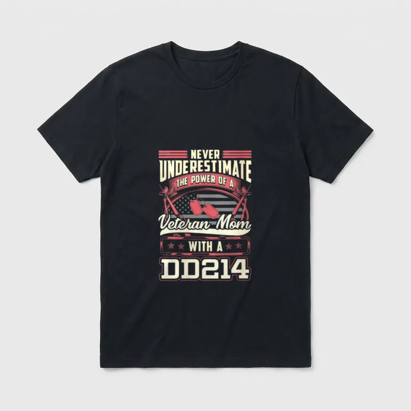 Military Veteran Mom Perfect T-Shirt – Classic T-Shirt in Black