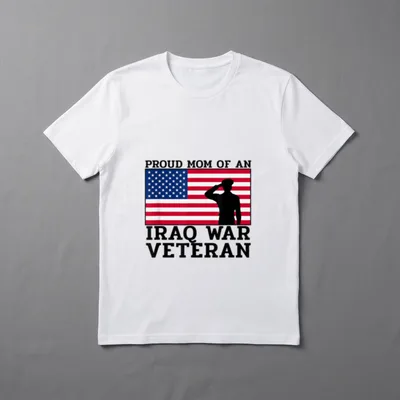 Proud Mom of Iraq War Veteran T-Shirt – Classic T-Shirt in Black