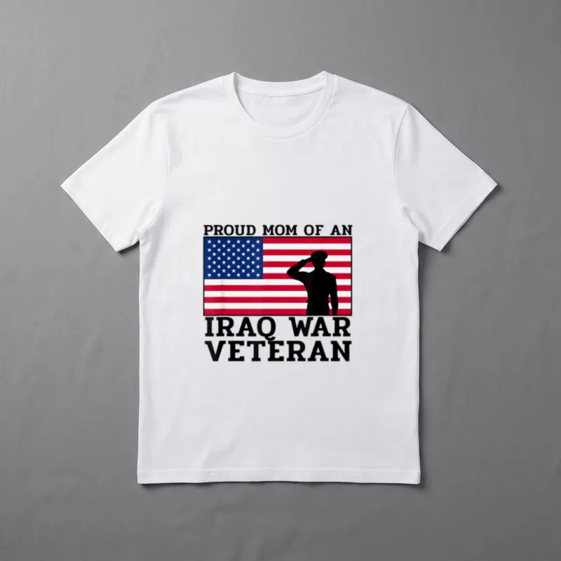 Proud Mom of Iraq War Veteran T-Shirt – Classic T-Shirt in Black