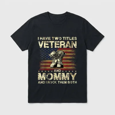 Veteran Mommy T-Shirt – Classic T-Shirt in Black