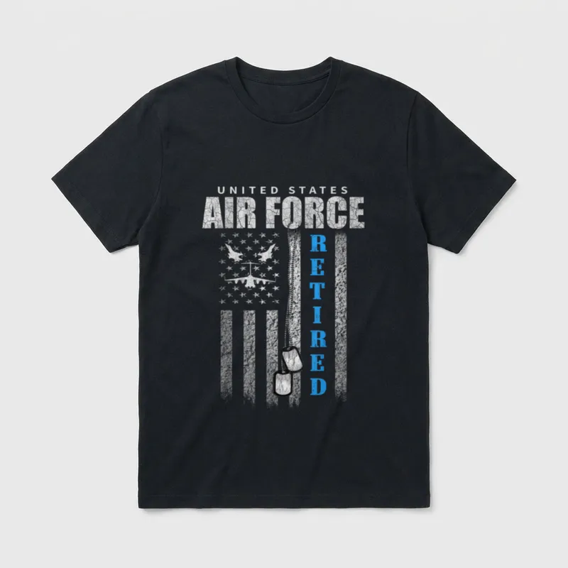 Retired Air Force Veteran T-Shirt – Classic T-Shirt in Black