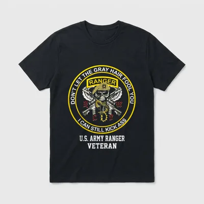 Retired Army Ranger Veteran T-Shirt – Classic T-Shirt in Black