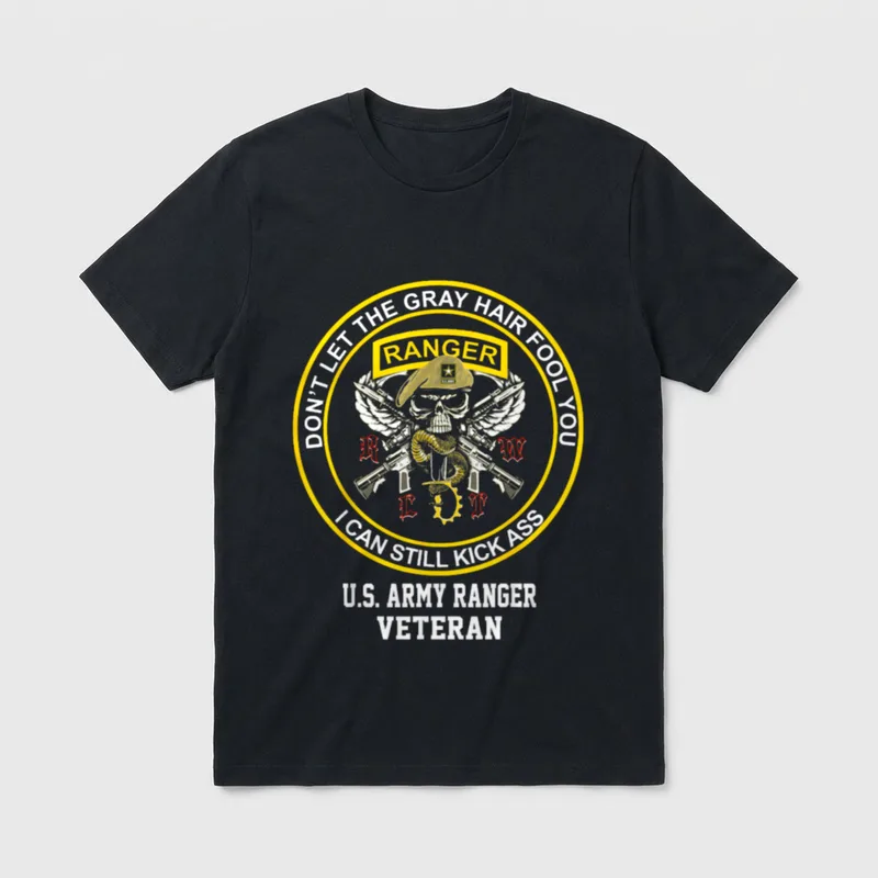 Retired Army Ranger Veteran T-Shirt – Classic T-Shirt in Black