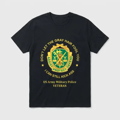 Retired Military Police T-Shirt – Classic T-Shirt in Black