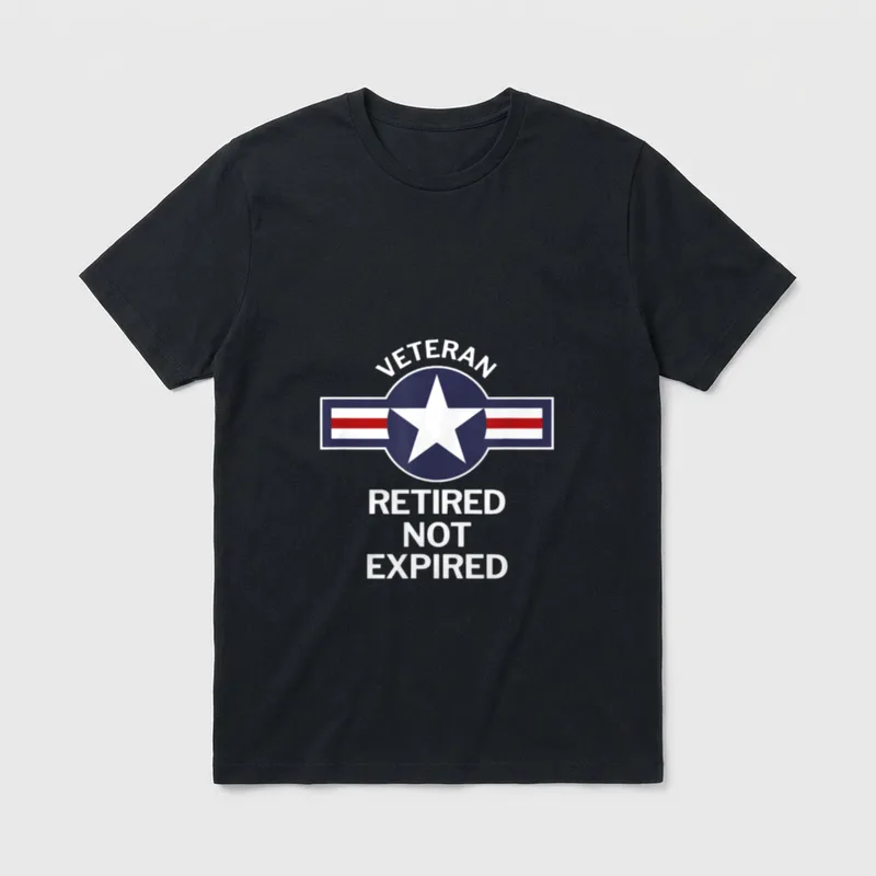 Military Veteran Retired T-Shirt – Classic T-Shirt in Black