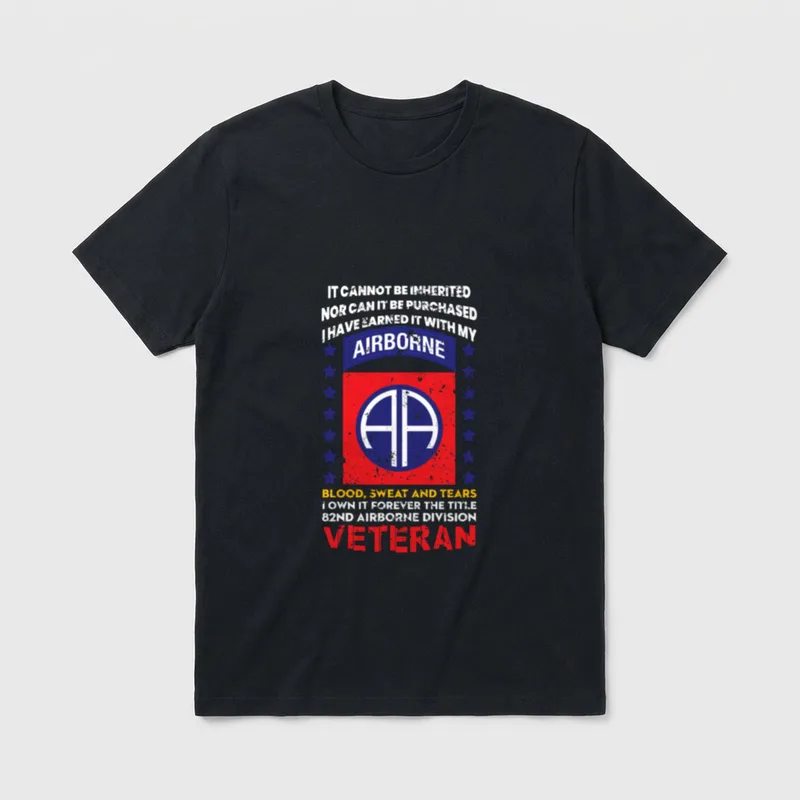 82nd Airborne Veteran Retired T-Shirt – Classic T-Shirt in Black