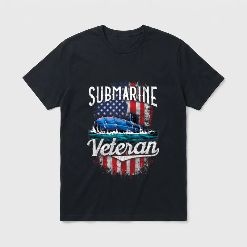 Submarine Veteran Retired T-Shirt – Classic T-Shirt in Black