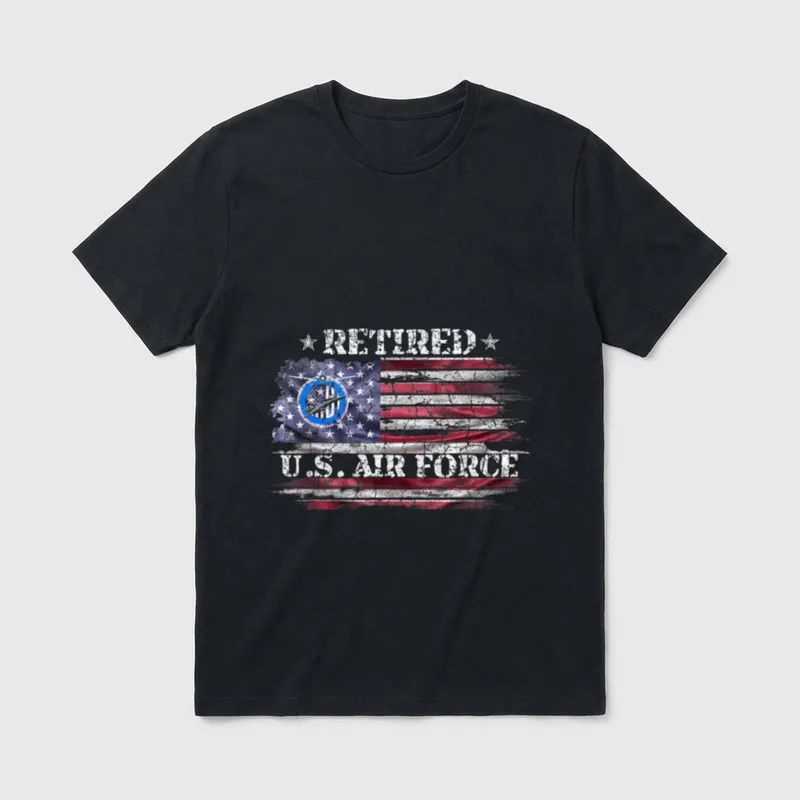 Proud US Air Force Veteran T-Shirt – Classic T-Shirt in Black