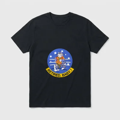 Retired Baby Tomcat F-14 Veteran Veterans T-Shirt – Classic T-Shirt in Black