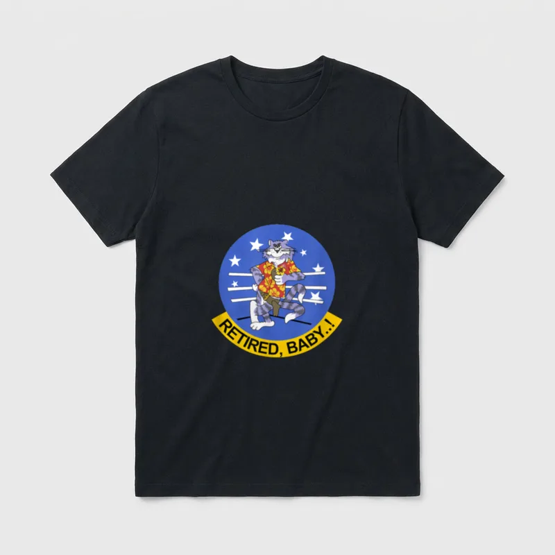 Retired Baby Tomcat F-14 Veteran Veterans T-Shirt – Classic T-Shirt in Black