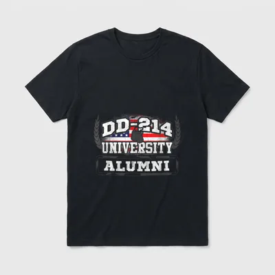 University Alumni Military Vet Retired Veteran T-Shirt – Classic T-Shirt in Black