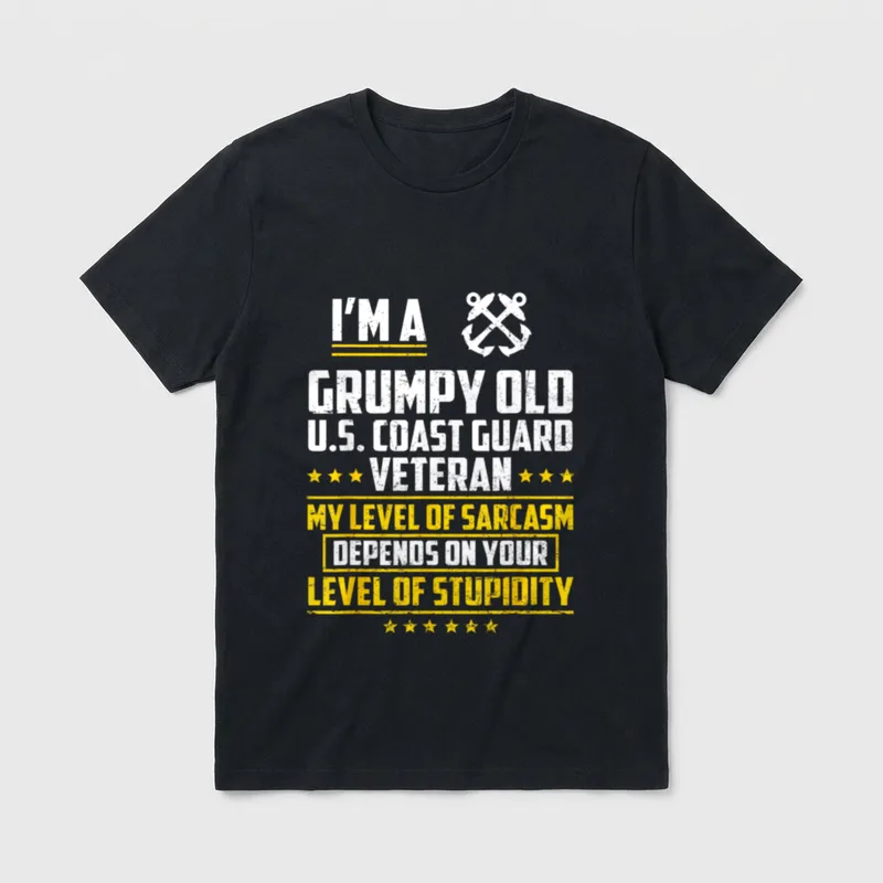 Grumpy Old US Coast Guard I'm T-Shirt – Classic T-Shirt in Black