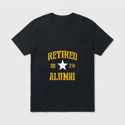 Retired DD 214 Alumni T-Shirt – Classic T-Shirt in Black