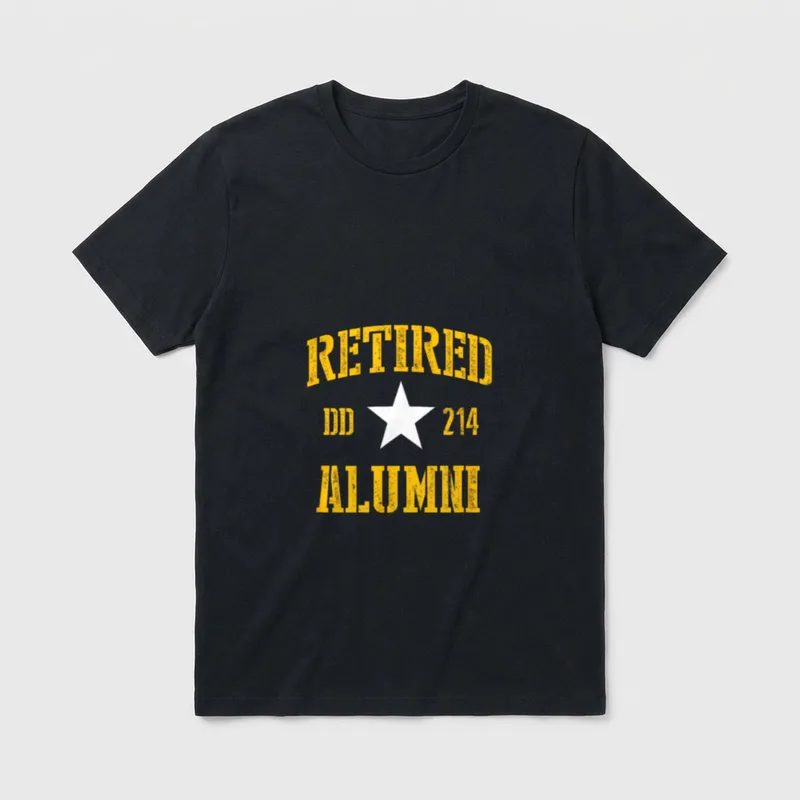Retired DD 214 Alumni T-Shirt – Classic T-Shirt in Black