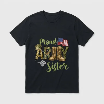 Military Sister Veterans Day T-Shirt – Classic T-Shirt in Black