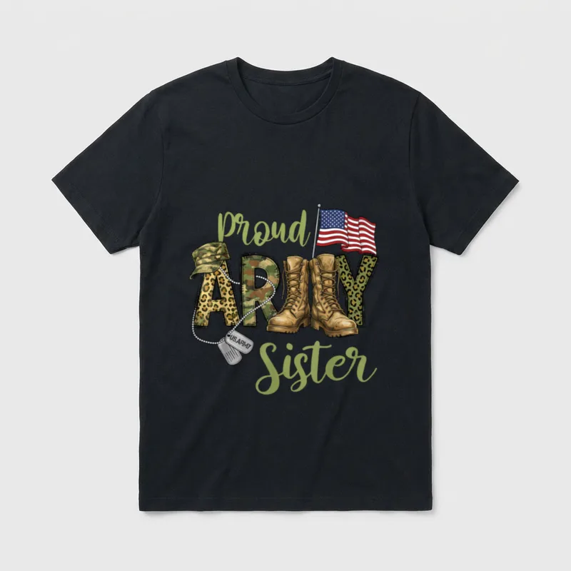 Military Sister Veterans Day T-Shirt – Classic T-Shirt in Black