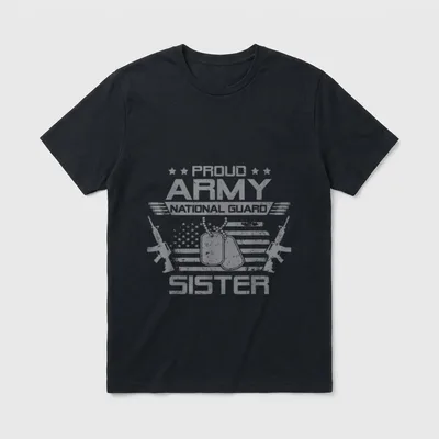 Army National Guard Sister T-Shirt – Classic T-Shirt in Black