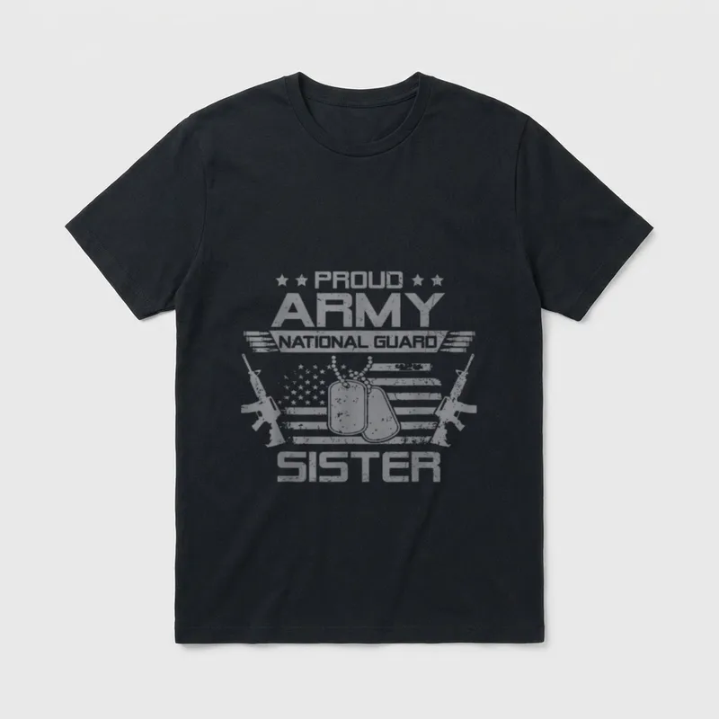Army National Guard Sister T-Shirt – Classic T-Shirt in Black