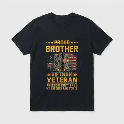 Proud Brother Vietnam Veteran T-Shirt – Classic T-Shirt in Black