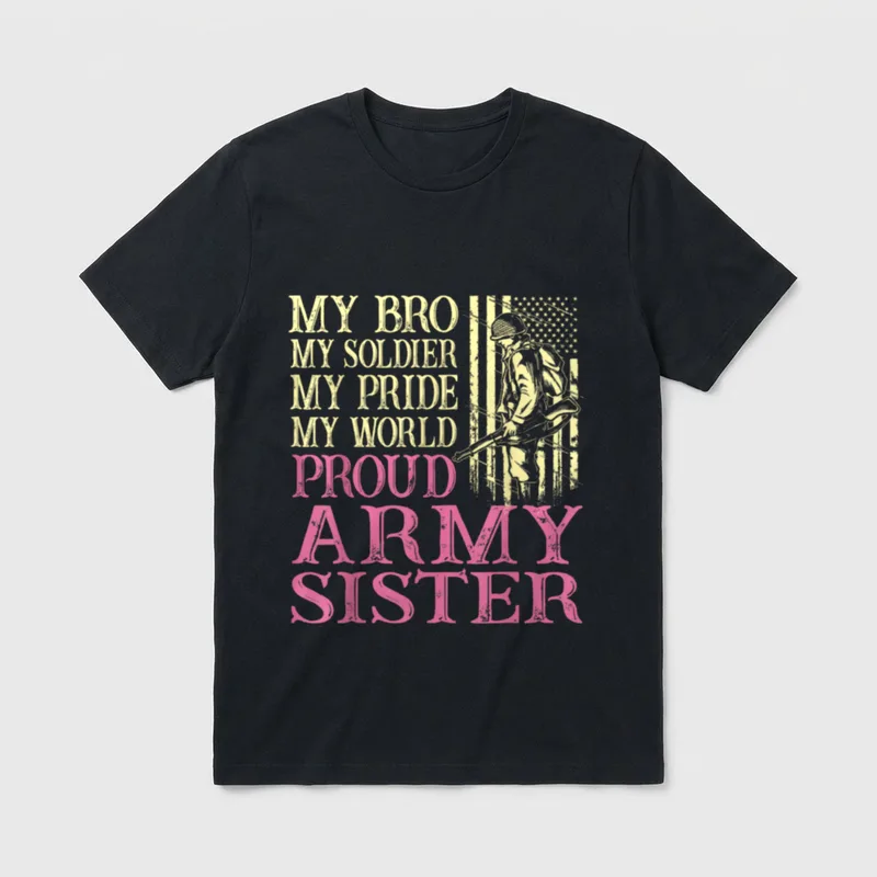 Military Brother Sister Veteran T-Shirt – Classic T-Shirt in Black