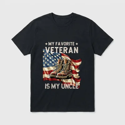 Favorite Veteran Uncle T-Shirt – Classic T-Shirt in Black