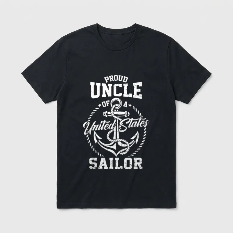 Proud Uncle Of A Sailor T-Shirt – Classic T-Shirt in Black