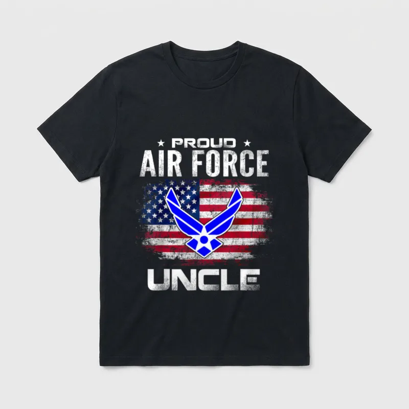 Air Force Uncle Veteran T-Shirt – Classic T-Shirt in Black