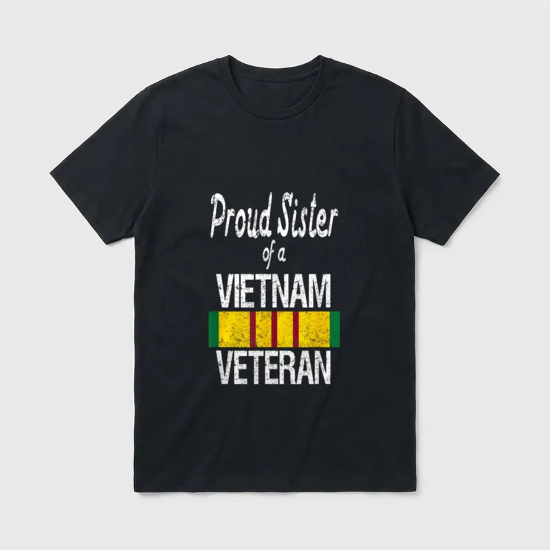 Vietnam Veteran Sister T-Shirt – Classic T-Shirt in Black