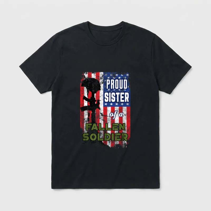 Proud Sister Fallen Soldier T-Shirt – Classic T-Shirt in Black