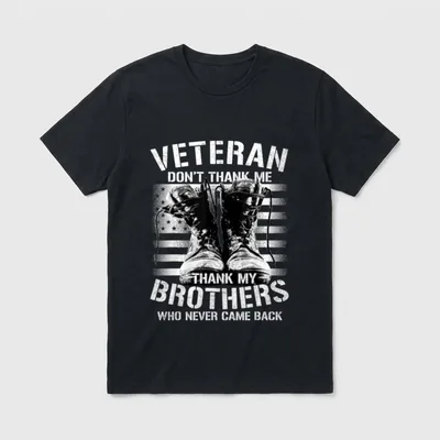 Veteran Honor Fallen Brothers T-Shirt – Classic T-Shirt in Black
