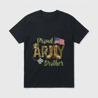 Military Veterans Day Brother T-Shirt – Classic T-Shirt in Black