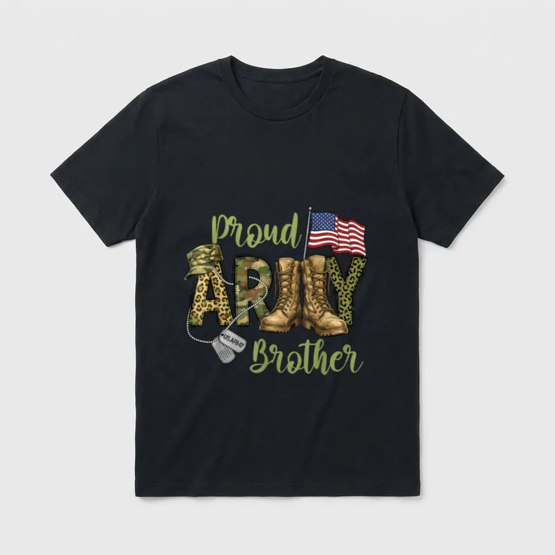 Military Veterans Day Brother T-Shirt – Classic T-Shirt in Black