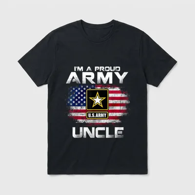 Military Family Uncle T-Shirt – Classic T-Shirt in Black