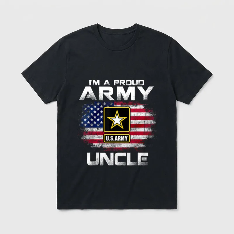 Military Family Uncle T-Shirt – Classic T-Shirt in Black