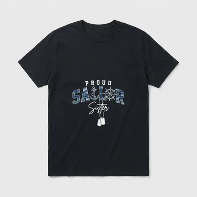 Proud Sailor Sister T-Shirt – Classic T-Shirt in Black