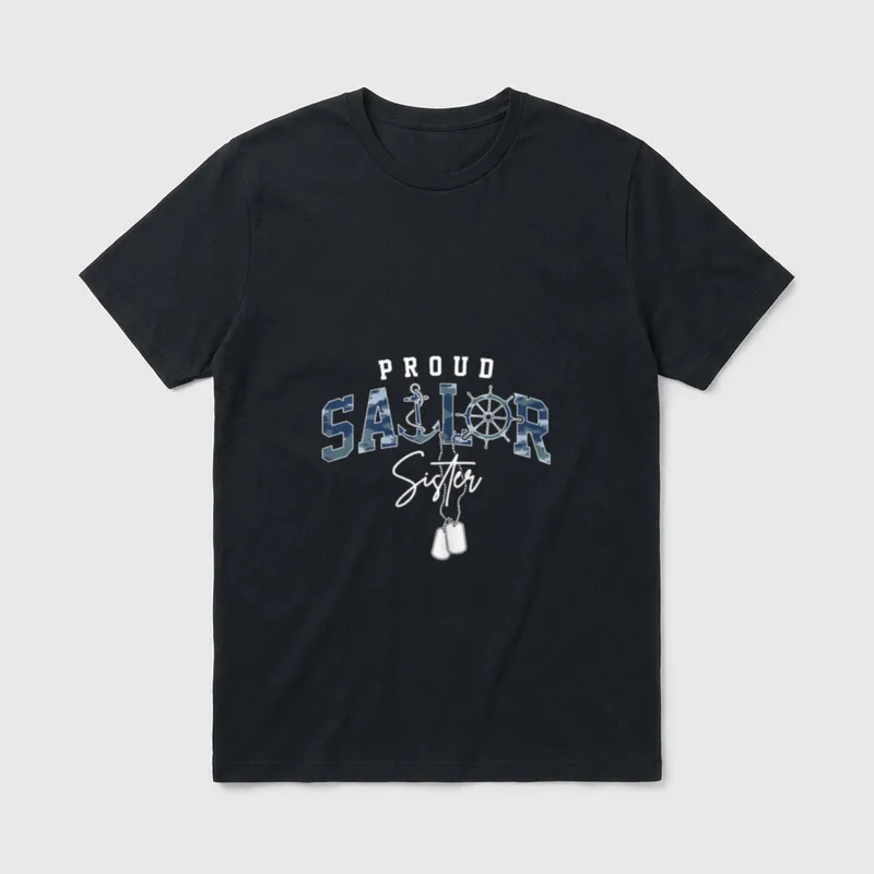 Proud Sailor Sister T-Shirt – Classic T-Shirt in Black