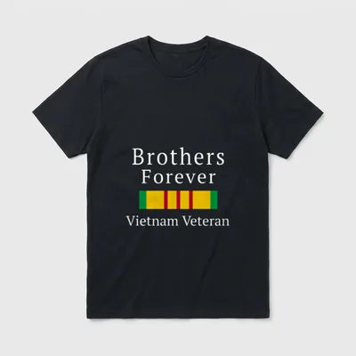 Vietnam Veteran Brothers Forever with Service T-Shirt – Classic T-Shirt in Black