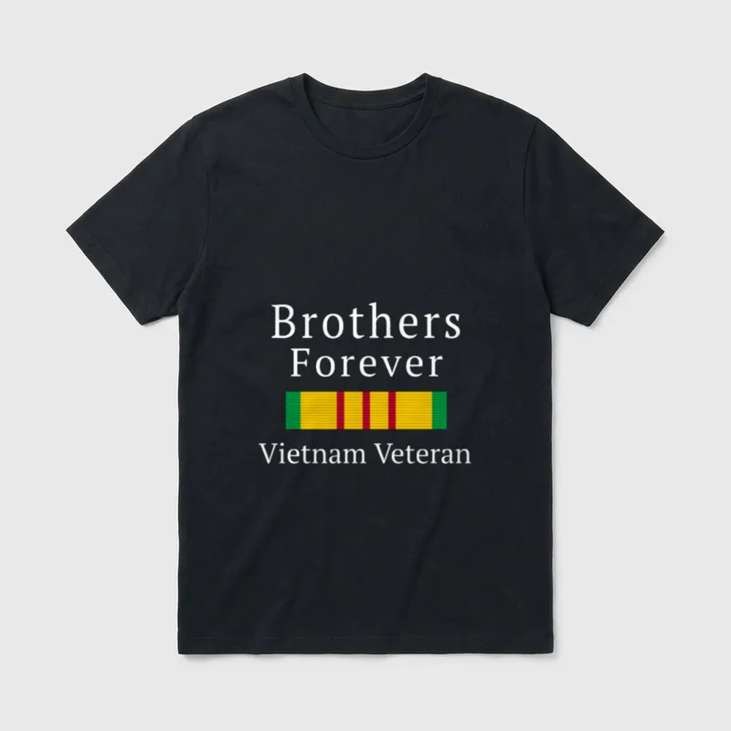 Vietnam Veteran Brothers Forever with Service T-Shirt – Classic T-Shirt in Black
