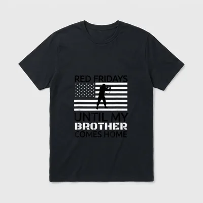 Brother Deployed Military Veteran T-Shirt – Classic T-Shirt in Black