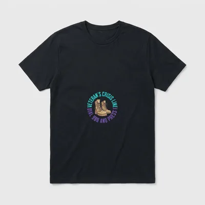 Military Veteran Suicide Awareness T-Shirt – Classic T-Shirt in Black
