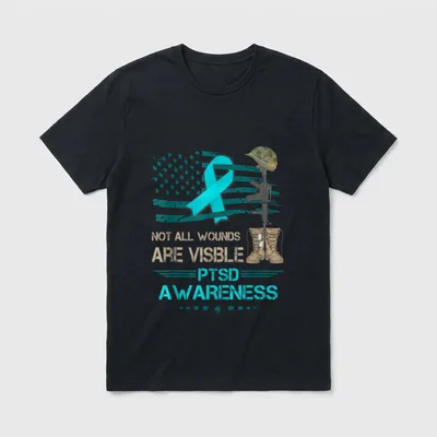 Military PTSD Awareness T-Shirt – Classic T-Shirt in Black