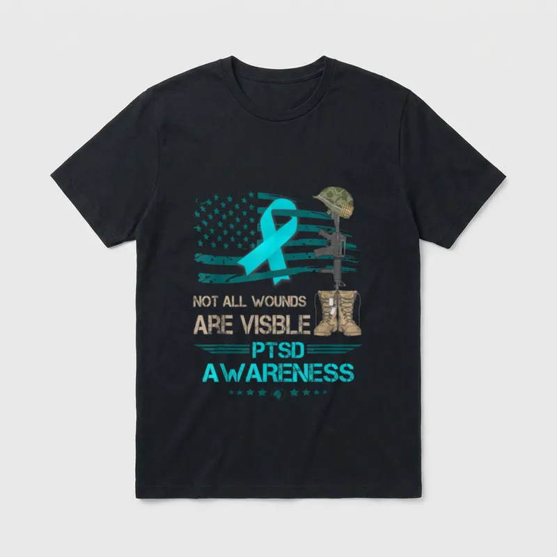 Military PTSD Awareness T-Shirt – Classic T-Shirt in Black