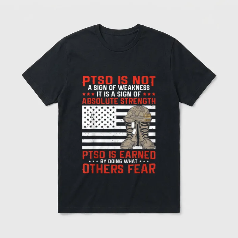 Veteran PTSD Strength T-Shirt – Classic T-Shirt in Black