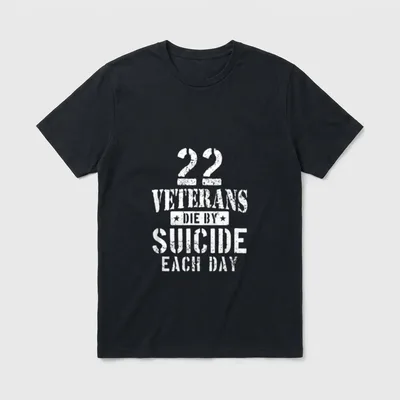 Military Mental Health Support T-Shirt – Classic T-Shirt in Black