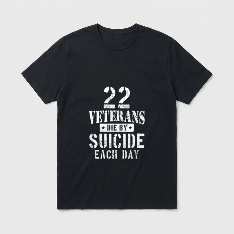 Military Mental Health Support T-Shirt – Classic T-Shirt in Black