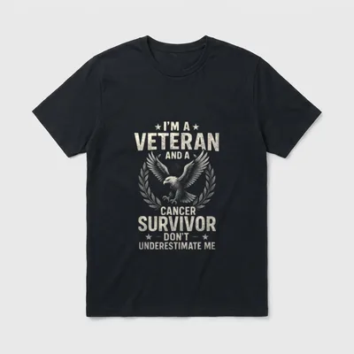 Veteran Cancer Survivor T-Shirt – Classic T-Shirt in Black