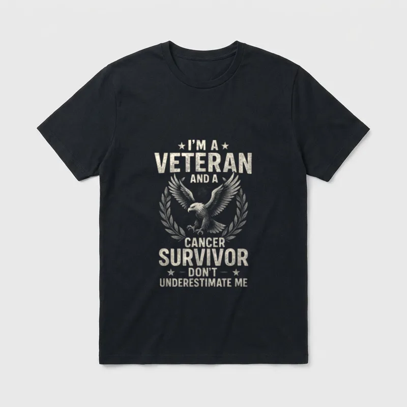 Veteran Cancer Survivor T-Shirt – Classic T-Shirt in Black