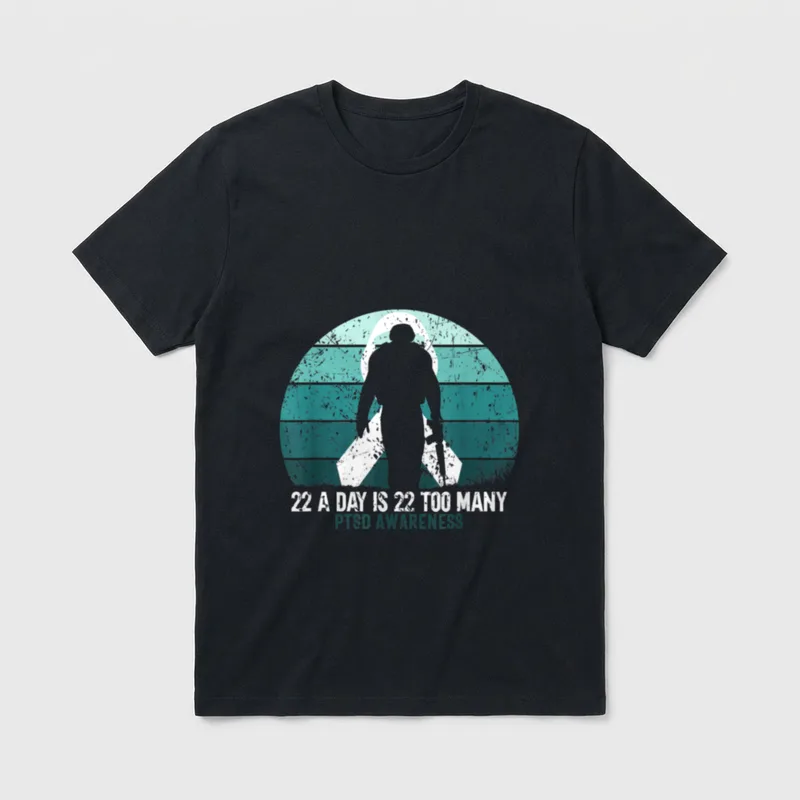 Military PTSD Suicide Prevention T-Shirt – Classic T-Shirt in Black