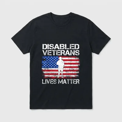 Disabled Veteran Lives Matter T-Shirt – Classic T-Shirt in Black